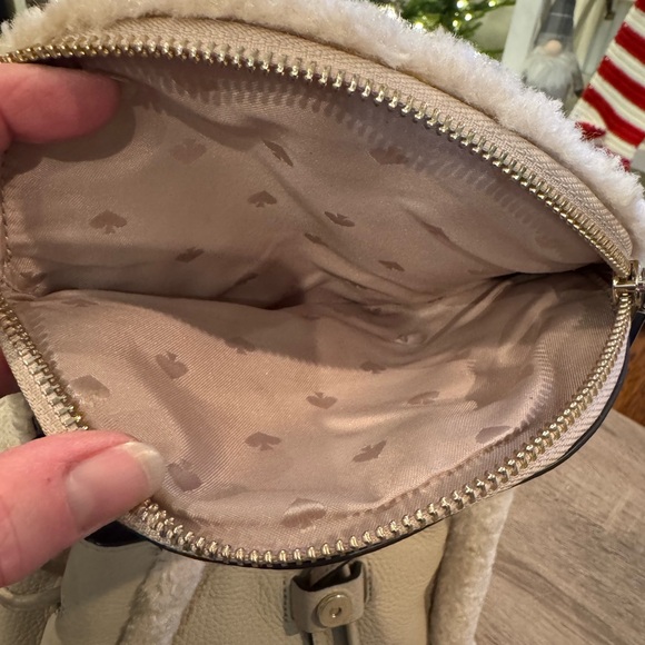 Kate Spade Leila leather & shearling backpack Rare main image 6